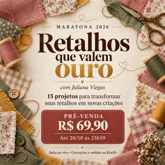 MARATONA DE RETALHOS - CURSO NOVO
