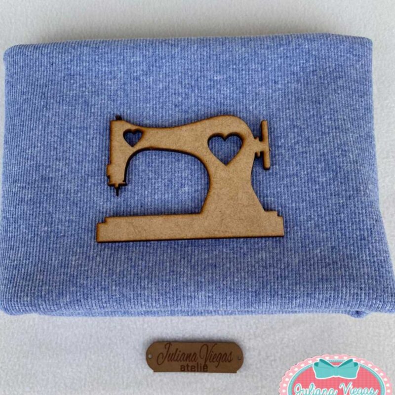 MALHA PUNHO ALGODÃO CANELADA - MESCLA AZUL CLARO - 50cm. MP10