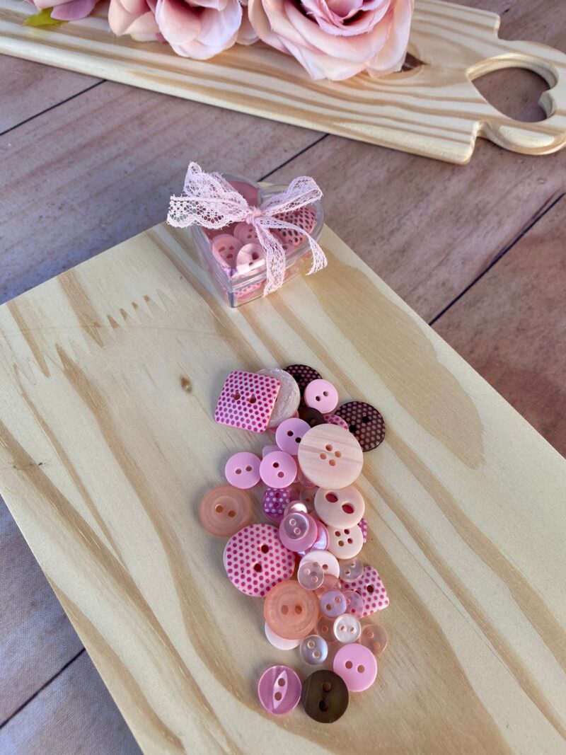 CORAÇÃOZINHO DE BOTÕES - BC004 - ROSA