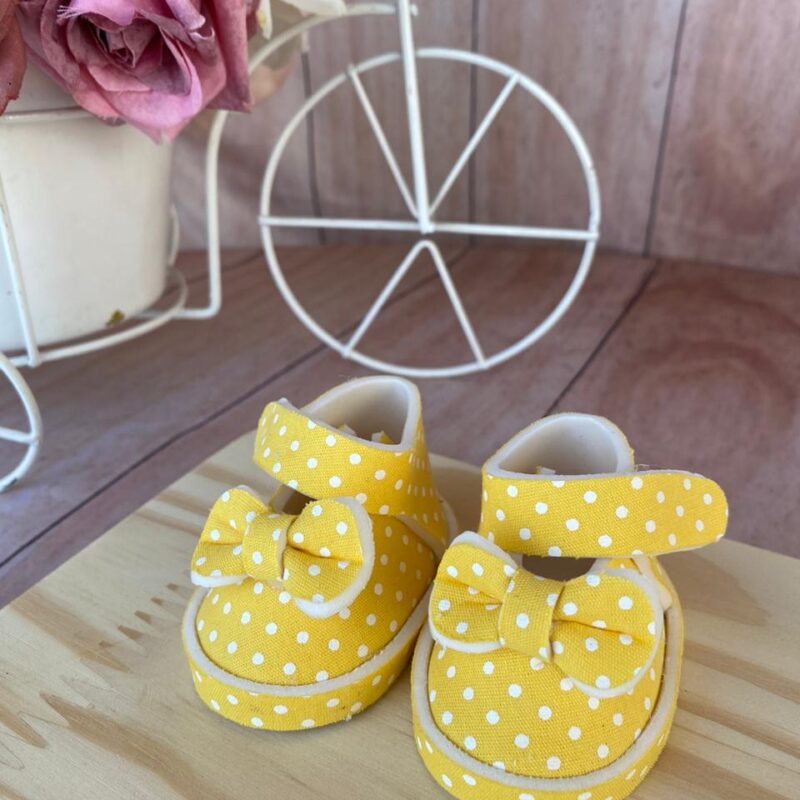 SAPATINHO MELISSA - 6,5CM - POÁ AMARELO - FP